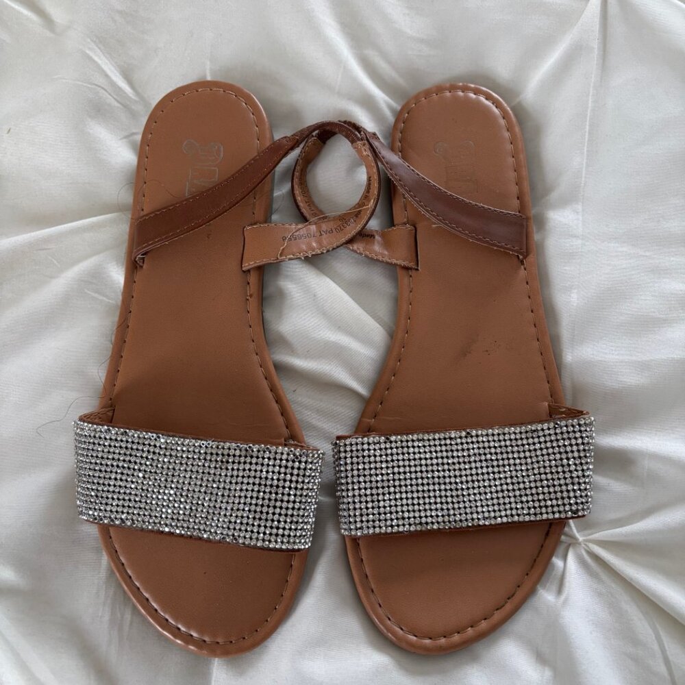 Brash Silver/Tan Sandals